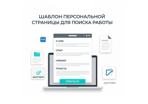 Шаблон персональной страницы для поиска работы - новый тренд среди соискателей!
