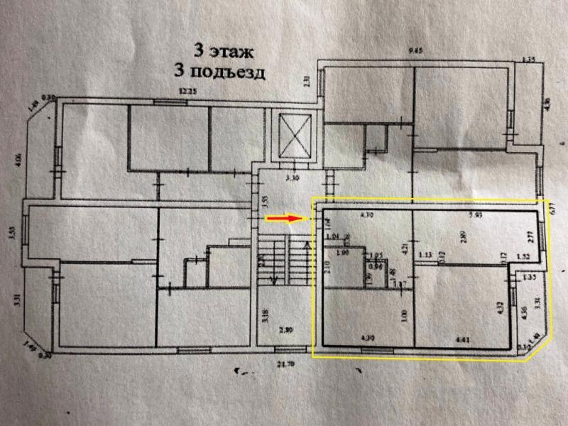 двухкомнатная квартира с ремонтом в Новороссийске Южный район